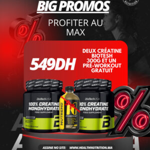Creatine Biotech 300g et un pre-workout gratuit