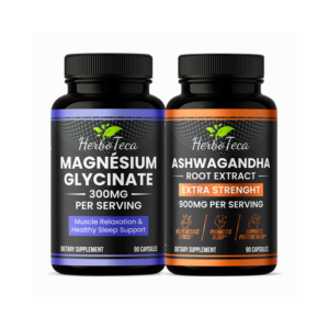 Pack Énergie et Sérénité – Magnésium Glycinate 300mg & Ashwagandha 900mg – Herboteca
