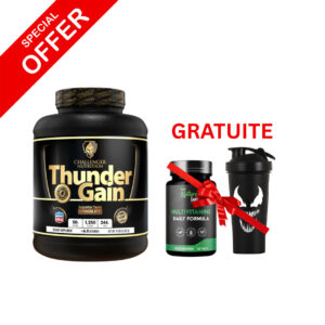 Challenger Nutrition Thunder Gain 2KG Plus Mutivitamine et Shaker
